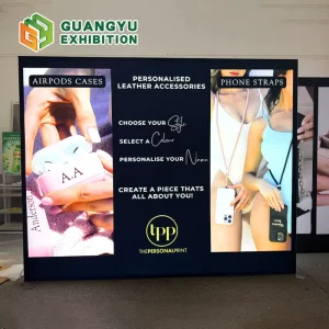 3*3 Modular LED Advertising Light Box Trade Show Equipment Modern Exhibition Light Box Frame Floor Standing 10×10 Booth