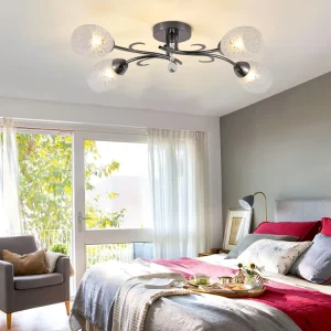 3 Bulb 4 Bulb 5 Bulb Indoor Home Luxury Fancy Decorative Modern Style Glass LED Ceiling Light