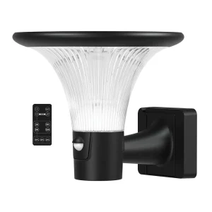 3 CCT Selectable Multifunctional Outdoor Solar Garden Wall Bollard Path Light with Remote Control
