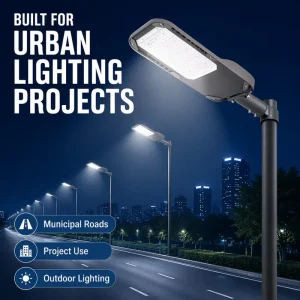 3 CCT Switchable LED Street Light 50-300W IP66 Waterproof Die Cast Aluminum Road Lamp AC85-265V High PF for Highway Parking Lot