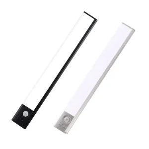 3 Color Dimmable LED Under Cabinet Light USB Rechargeable Closet Night Lamp Motion Sensor Lighting for Wardrobe Kitchen Cupboard