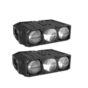 3 Eye Bi LED Driving Light Three Lens Auxiliary Lamp Motorcycle Car Grille Spotlights High Power Super Bright