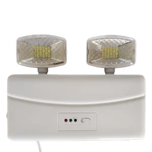 3 Hours Long Backup Wall Mounted Li-Ion LED Emergency Light Double Head Portable Rechargeable IP30 Rated 2-Year Warranty