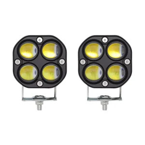 3 Inch 40W RGB Four Leaf Clover LED Spotlight Front Bar Light for Motorcycle Off Road Vehicle Car Light Accessories