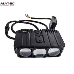 3 Lens Car Grille Light 110W White Amber Double Fan Cooling External Waterproof LED Driving Light Projector Lens Grille Light