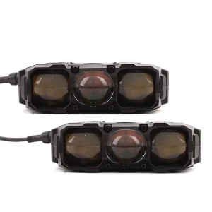 3 Lens Car LED Front Grille Lights 3000K 6500K 116W Off Road Vehicle SUV Truck LED Auxiliary Lights BiLED Grille Light