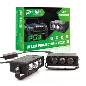 3 Lens Car LED Grille Light BiLED Projector Lens 75W 30000LM 3000K 6000K Car BiLED Lens Front Grille Lights