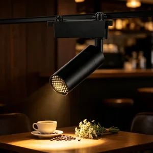 3° Narrow Angle Contemporary Spotlights High Ceiling High CRI Single Rail Track Luminaire for Display Cabinet