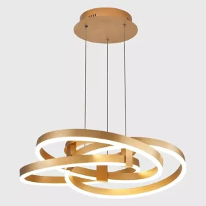3 Ring Chandelier Modern Acrylic Pendant Light Industrial Ceiling Lighting for Bedroom Living Room Dining