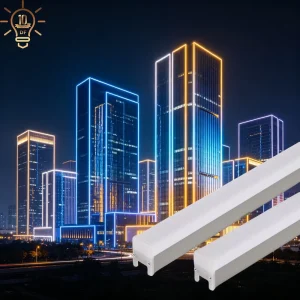 3 Sides LED Wall Washer Light IP65 Waterproof Aluminum Linear Lamp DC24V 100lm/W for Building Facade and Landscape