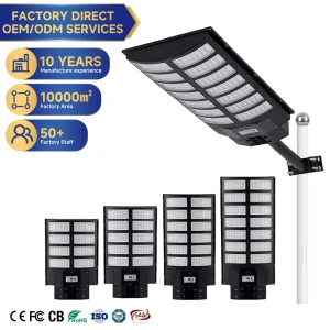 3 Year Warranty Solar Street Light IP65 Waterproof Super Bright LED Garden Lighting