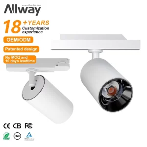 3-phase 2/3/4wire Dimmable Adjustable Aluminum Spot Light Shopping Mall Led Track Light