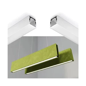 30*30mm Modern Hanging Linear LED Profile Suspended Pendant Light Channel with PC Frosted Cover