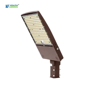 300W-240W-200W Tunable Photocell Sensor LED Shoebox Light for Park and Lot Illumination 3CCT Selectable Outdoor Lighting DLC6.0