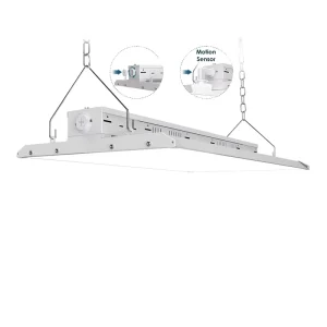 300W 347V Linear High Bay Lights 3CCT Adjustable 3Power Adjustable IP20 Rated 50000 Hours Lifespan for Warehouse