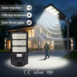300W All-in-one Solar Street Lamp ABS Plastic Motion Sensor Light with Remote Control for Nigeria Retail