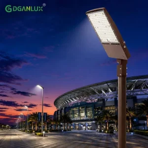 300W LED Shoebox Area Light DLC Premium 3CCT Switchable 150LM W Waterproof Photocell Parking Lot Stadium Light