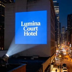 300W Long Range High Lumen Waterproof Outdoor Logo Projector LED Gobo Advertising Light for Hotel Mall Parking Lot Floor Display