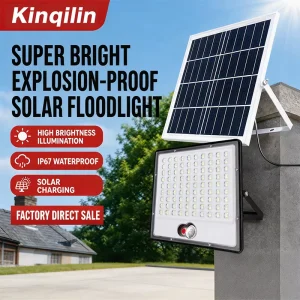 300W Solar Flood Light IP67 Waterproof Motion Sensor Outdoor Security Street Light for Garden Courtyard Driveway Parking Lot