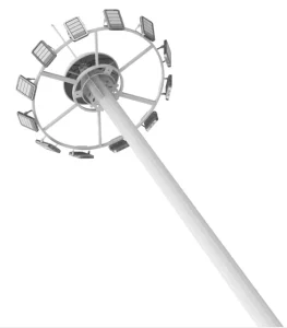 30M Q235 Steel High Mast Lighting Pole for Parking Lot Outdoor Lighting