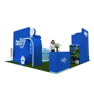 30MINS QUICK BUILD Trade Show Equipment Custom LOGO Exhibition Premium Reusable Wooden Modular Exhibition Booth Factory