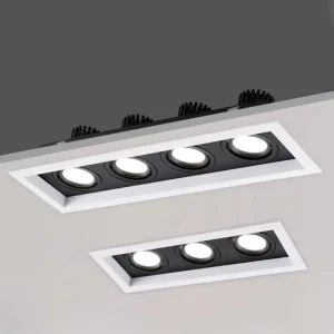 30W 3 Heads and 40W 4 Heads Embedded LED Ceiling Light Home Office Lighting Spotlight Flicker Free Commercial Lighting Spotlight