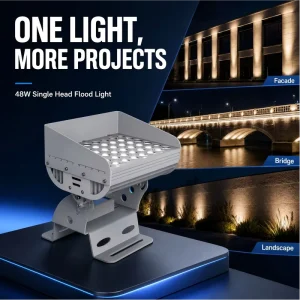 30W 300W DMX512 RGBW LED Floodlight Colorful Spotlight Hotel Pillar Light Projection Landscape Application IP66 CRI90 5 Year
