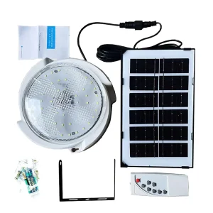 30W 40W 60W 100W IP65 Waterproof LED Solar Light Flood Remote Control High Bright Indoor Outdoor Garden Ceiling Lamp