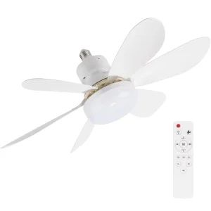 30W 40W Remote Control Ceiling Fan LED Lamp Dimmable 3000-6500K LED Light Smart Silent Ceiling Light E27 Converter Base Bedroom