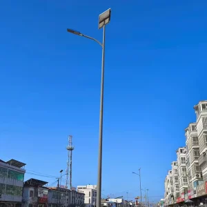 30W 50W 60W 100W 300W Road Lighting Post Outdoor Street Lights Waterproof IP65 12V DC 6M 9M 10M Solar LED Street Light With Pole