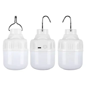 30W 80W 150W 200W Portable USB Rechargeable LED Light Camping Emergency Bulb Lamp for Outdoor Household