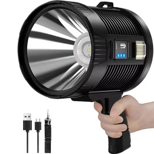 30W High Brightness Rechargeable LED Spotlight Outdoor Solar Powered Searchlight