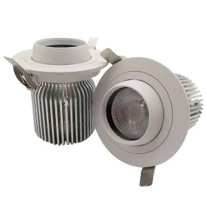 30W LED Antiglare Downlight for Commercial Hotels Museums Modern Aluminum Narrow Focus Light Beam Recessed Ceiling Spotlight