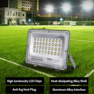 30W LED Flood Light Aluminum Alloy 3000lm 36 Beads 100m2 Coverage 220V for Workshop Garage Yard