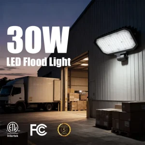 30Watt SMD High Efficiency IP65 Waterproof Aluminum Lighting Sensor LED Flood Light for Basketball Court Construction Site