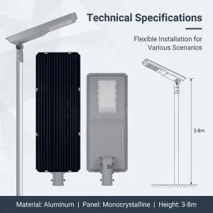 30w 40w 50w 100w 60W 120W Intelligent IP65 Rated Waterproof Solar Road Light Solar Street Light Outdoor for Commercial Complex