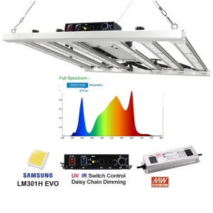 320W LM301H EVO Full Spectrum Dimmable LED Grow Light Quantum Bar APP Smart Controller