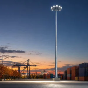 35M Q355 Steel High Mast Lighting System for Industrial Area Infrastructure Lighting