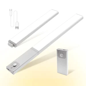 35cm Magnetic Night Light Bar Rechargeable Wireless LED Night Light Cabinet Light USB Closet Wardrobe Wall Decorative Lamp