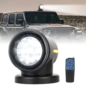 360 Rotating 45W LED Spot Search Light Remote Control Marine Searchlight for Boat SUV Off road Trucks