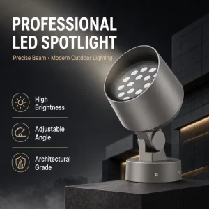 36W 48W LED Architectural Floodlight Deep Anti Glare Structural Waterproof IP66 AC RGBW Facade Spotlight DMX512 4°6°12°60°