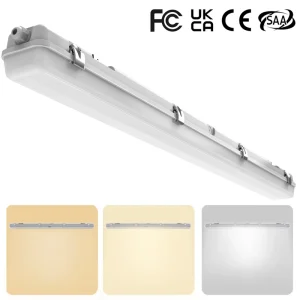 36W 4FT LED Batten Light CCT Tunable IP65 Waterproof Vapor Tight Linear Light Warehouse Factory Commercial Industrial