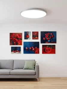 36W Square LED Ceiling Light Dimmable Remote & App Control CRI 97 Surface Mounted Modern Design for Bedroom Living Room