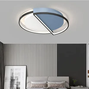 38W Three Light Colors Home Round Fixture Remote Control Iron Acrylic Led Intelligent Ceiling Light for Living Room