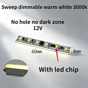 3A DC 12V Smart Hand Sweep Sensor Switch PC Material 1cm 5cm Sensing Range for Kitchen Cabinet Wardrobe LED Lights Customized