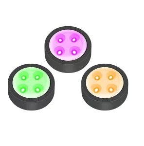 3AA Battery Operated LED RGB Under Cabinet Closet Cupboard Counter Lights with Remote