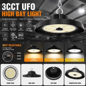 3CCT Adjustable New Design Commercial Industrial Lighting 150LM/W 60W-240W UFO High Bay Light