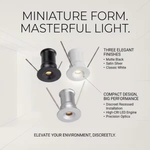 3CCT DALI 0 10V Dimming Small Recessed Mounted Spotlight Commercial Bookshelf Cabinet Closet Light