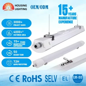 3CCT Garage Light 2ft 4ft Tri Proof Light Fixture 180lm/w Energy Saving Industrial Lighting