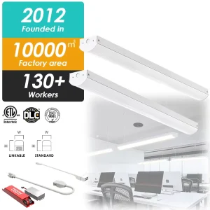 3CCT LED Wraparound Light 4FT Office Ceiling Fixture Surface Mount ETL Listed